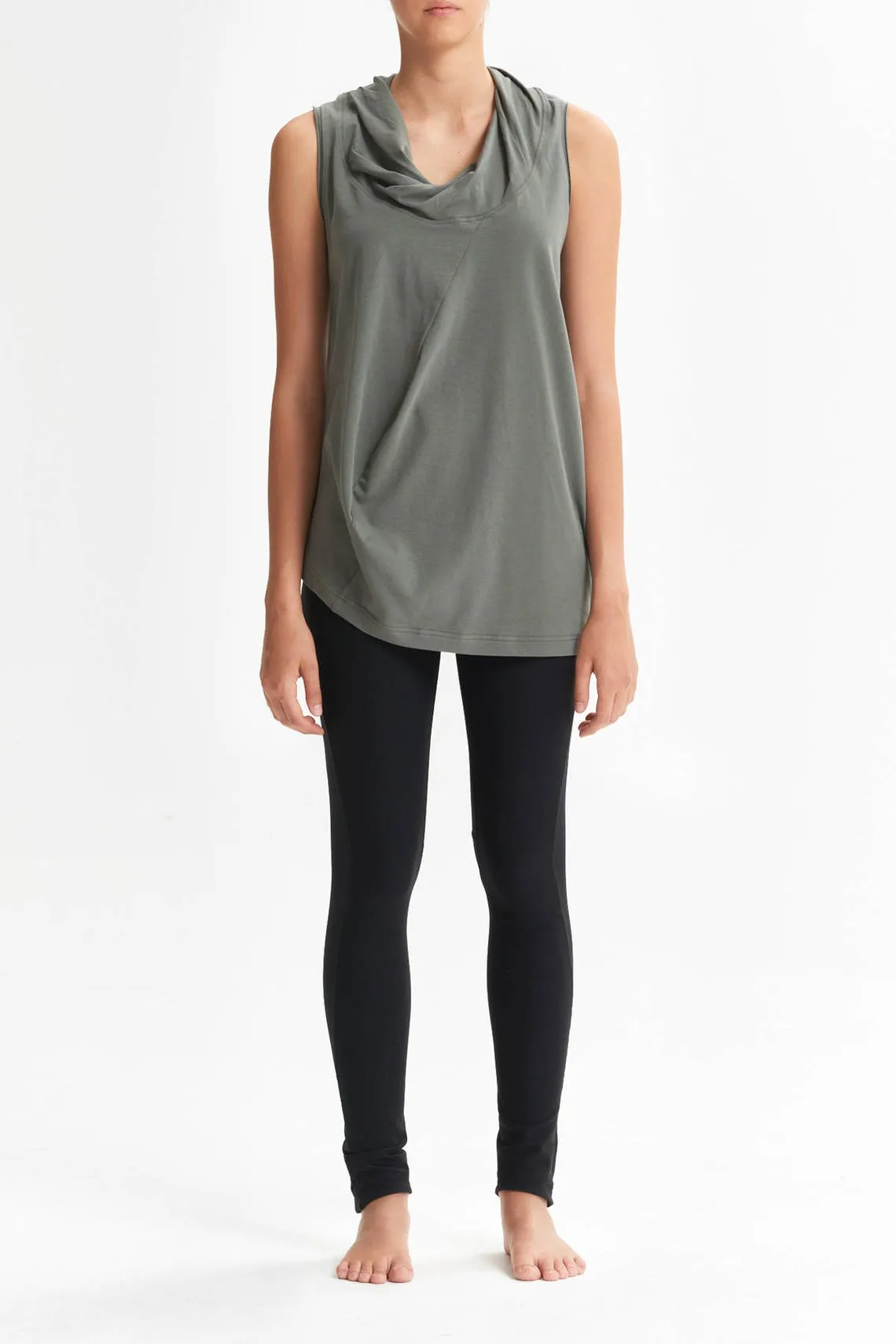 DRAPE COLLAR TANK TOP