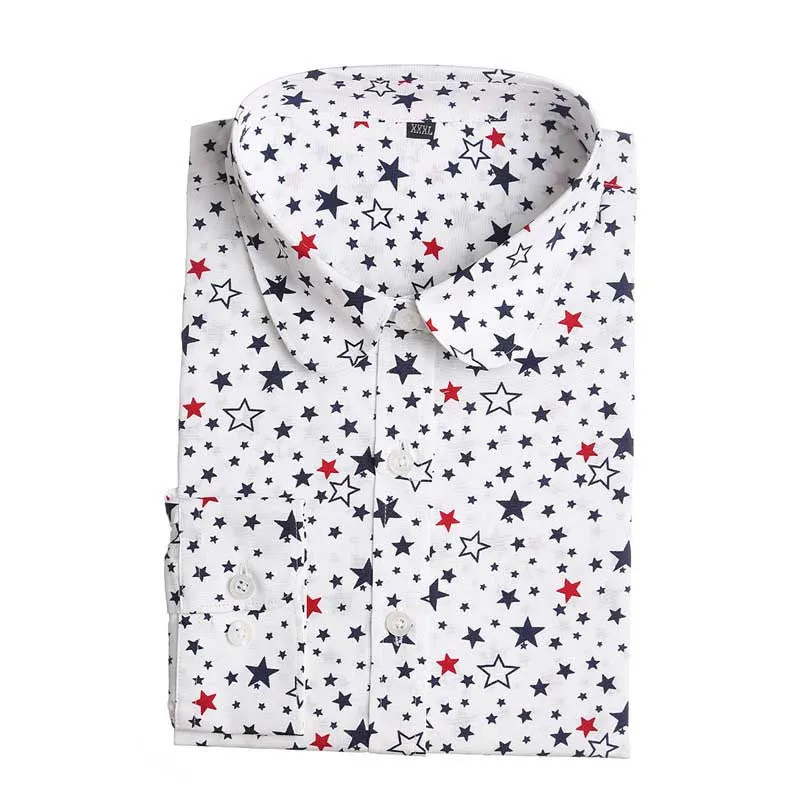 Floral Women Blouses And Shirts Women Cotton Office Female Blouse Long Sleeve Women's Shirt Turn-down Collar Clothes