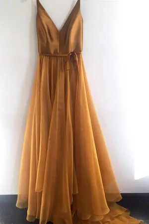 Formal A-Line V-Neck Spaghetti Strap Cheap Long Prom/Evening Dresses,MP447