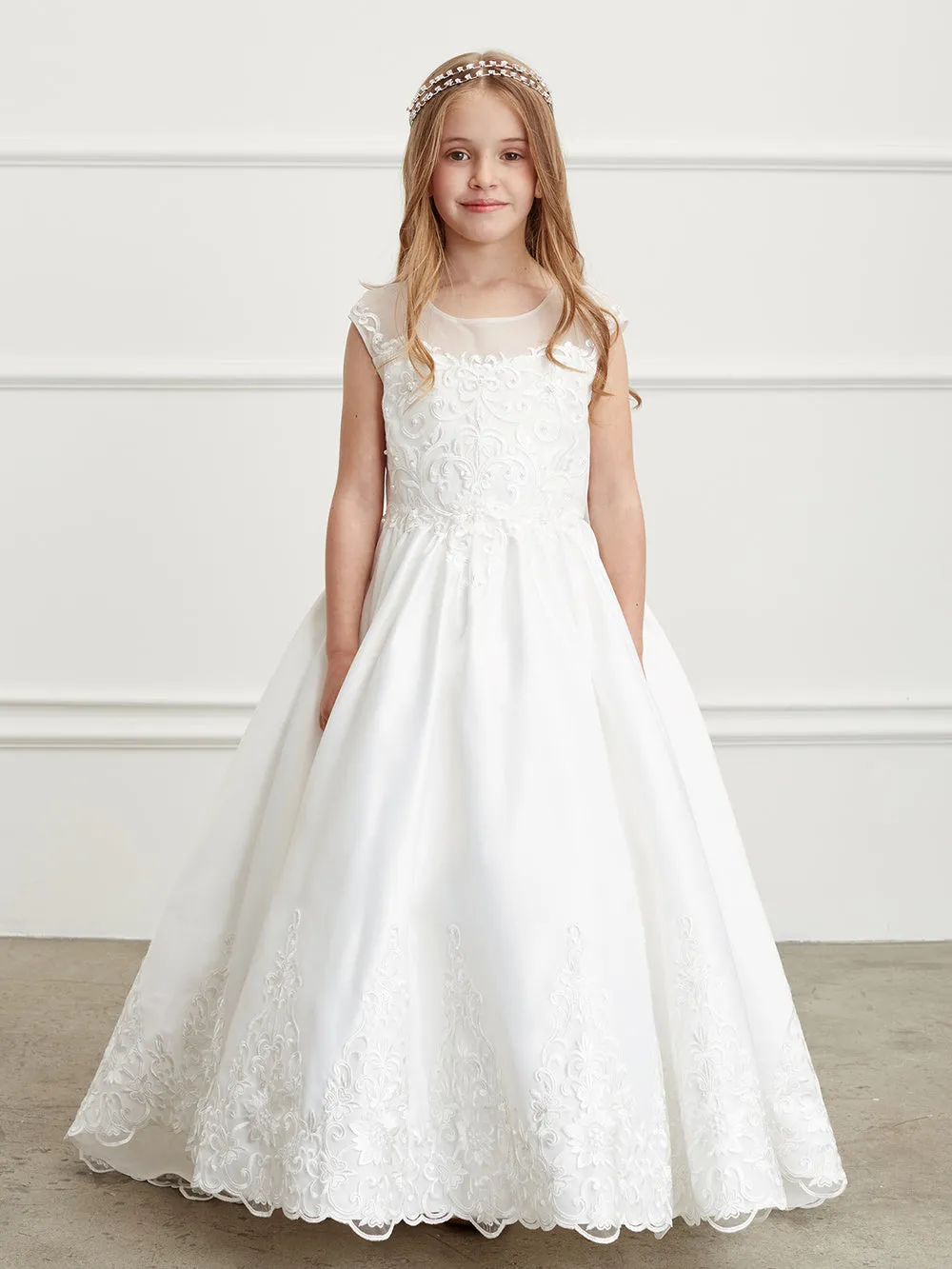 Full Length Illusion Neckline 5828