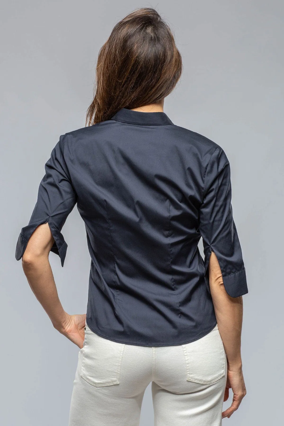 Giornata Cotton Stretch Shirt In Navy