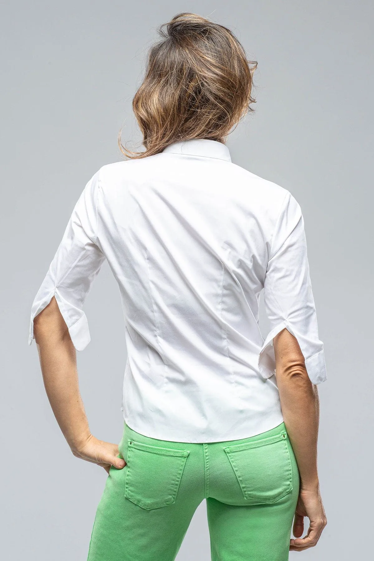 Giornata Cotton Stretch Shirt In White