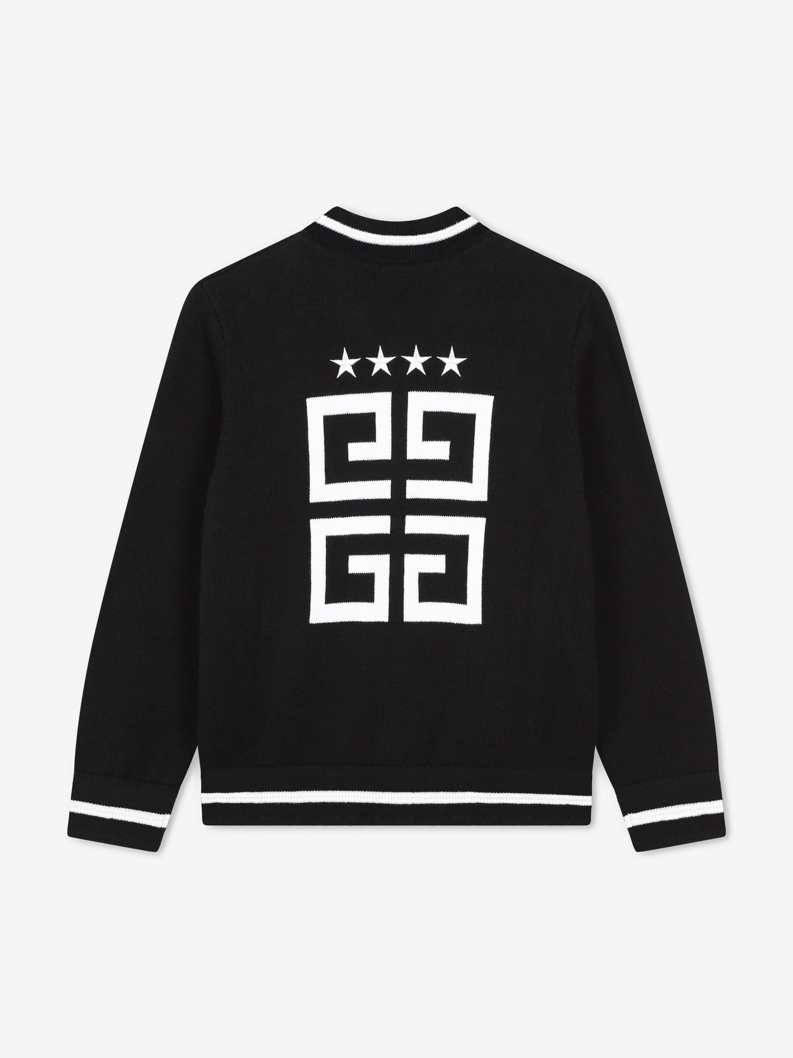 Givenchy Boys 4G Logo Knitted Cardigan in Black