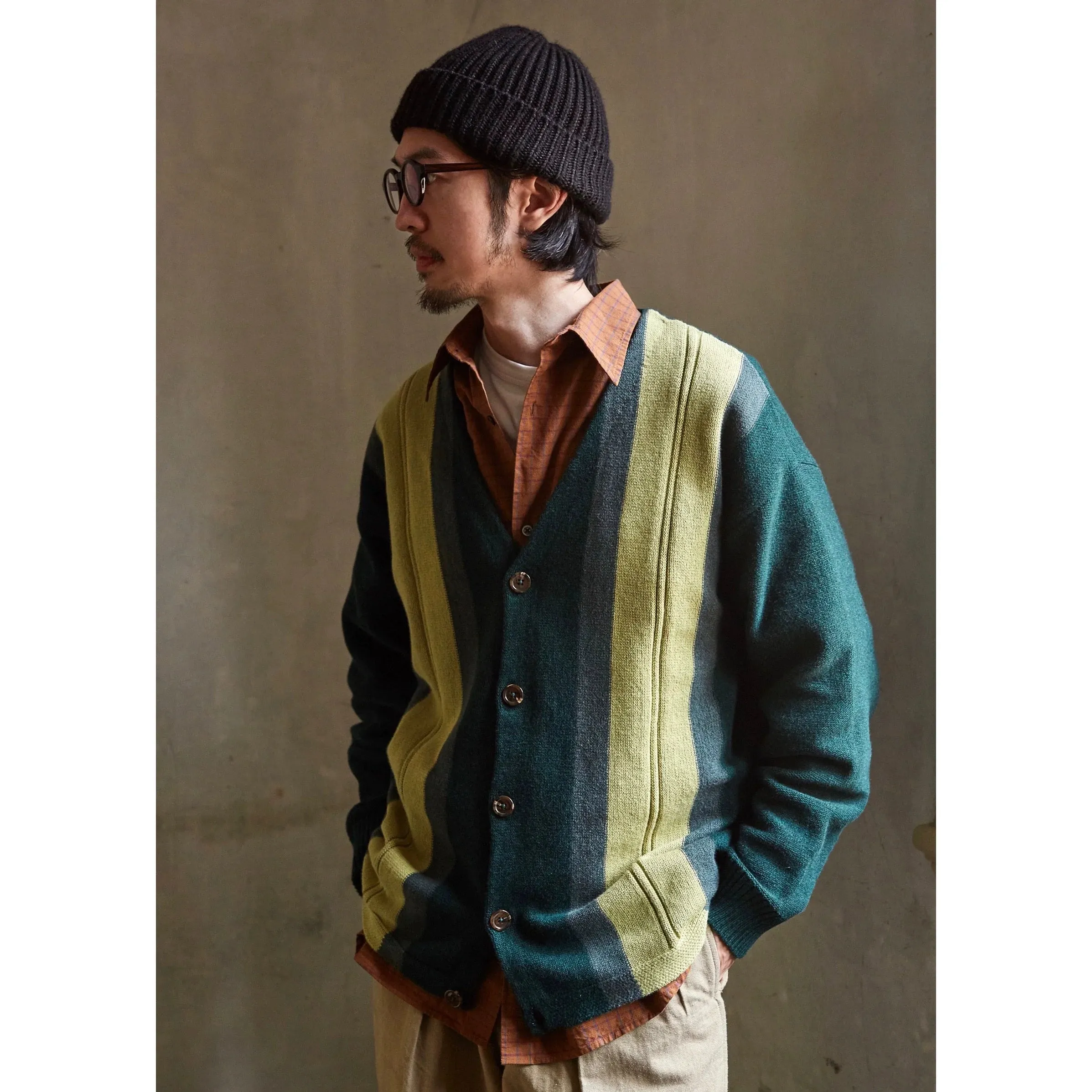 Gradient Striped Cardigan