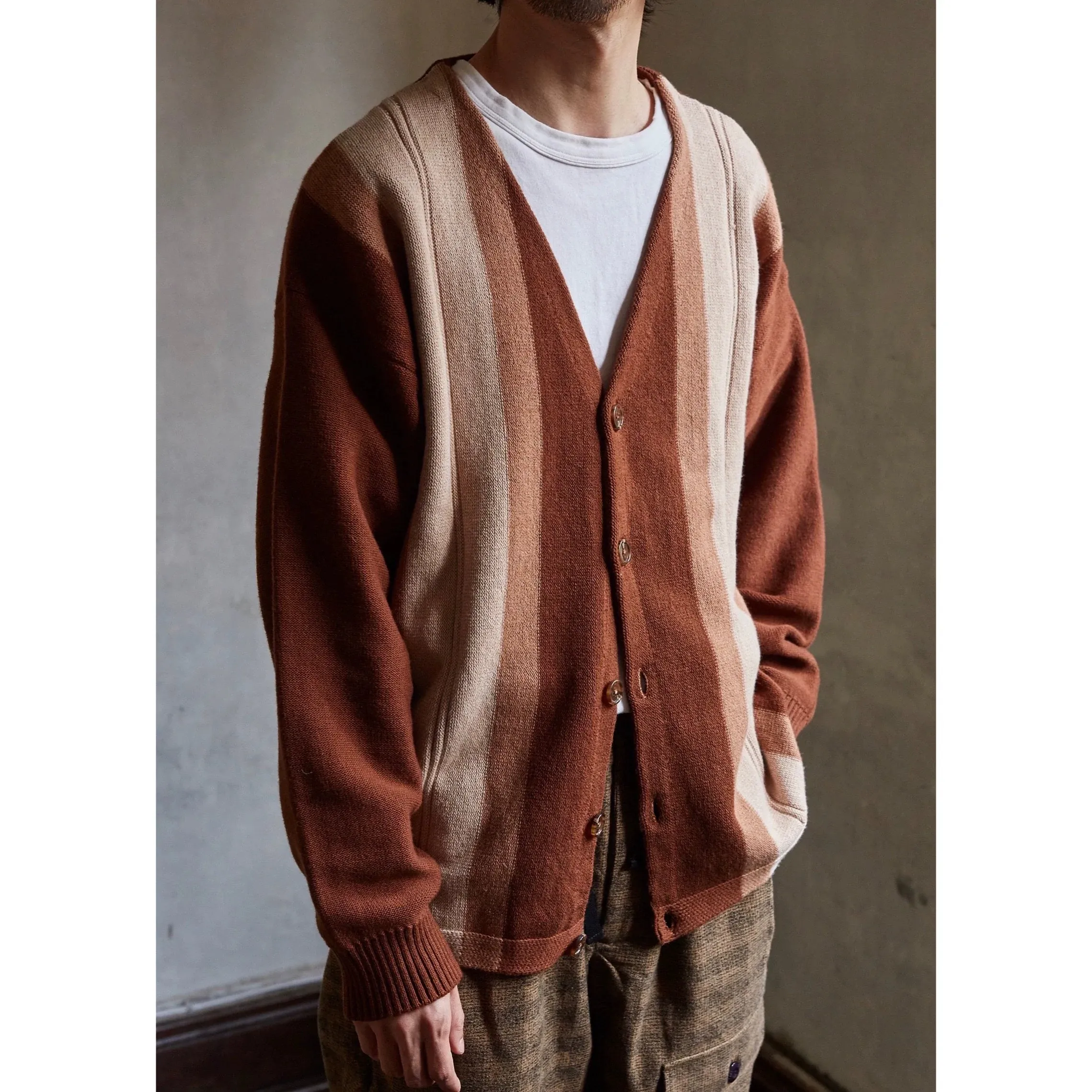 Gradient Striped Cardigan