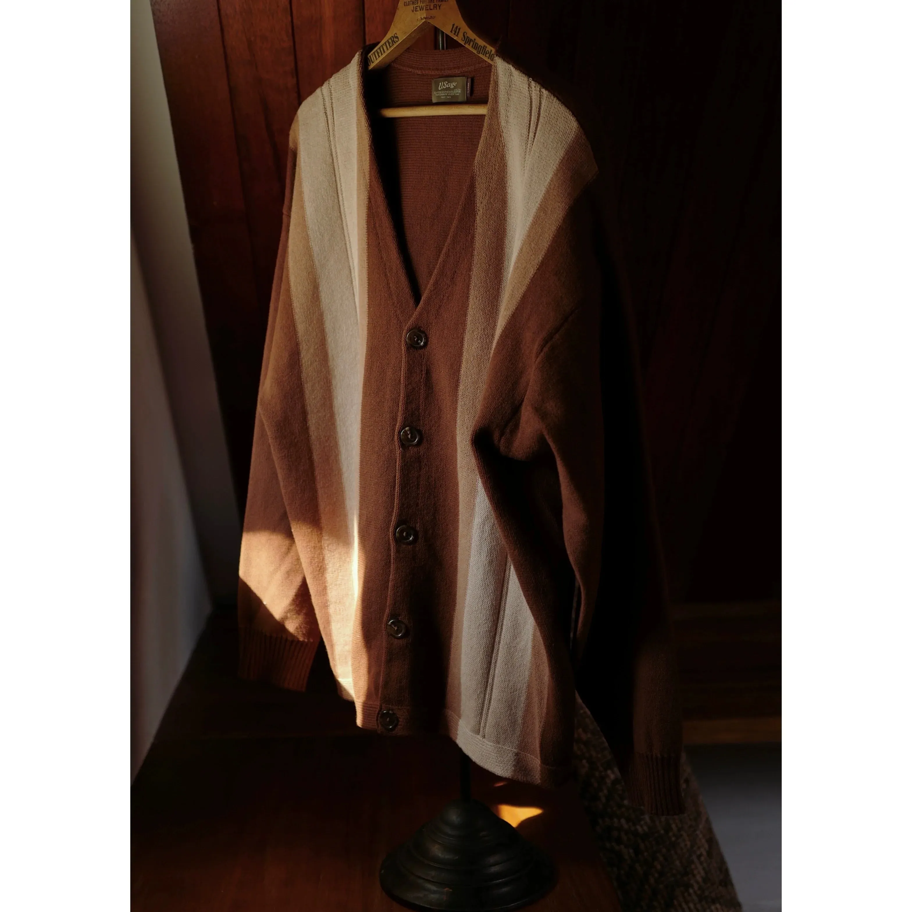 Gradient Striped Cardigan