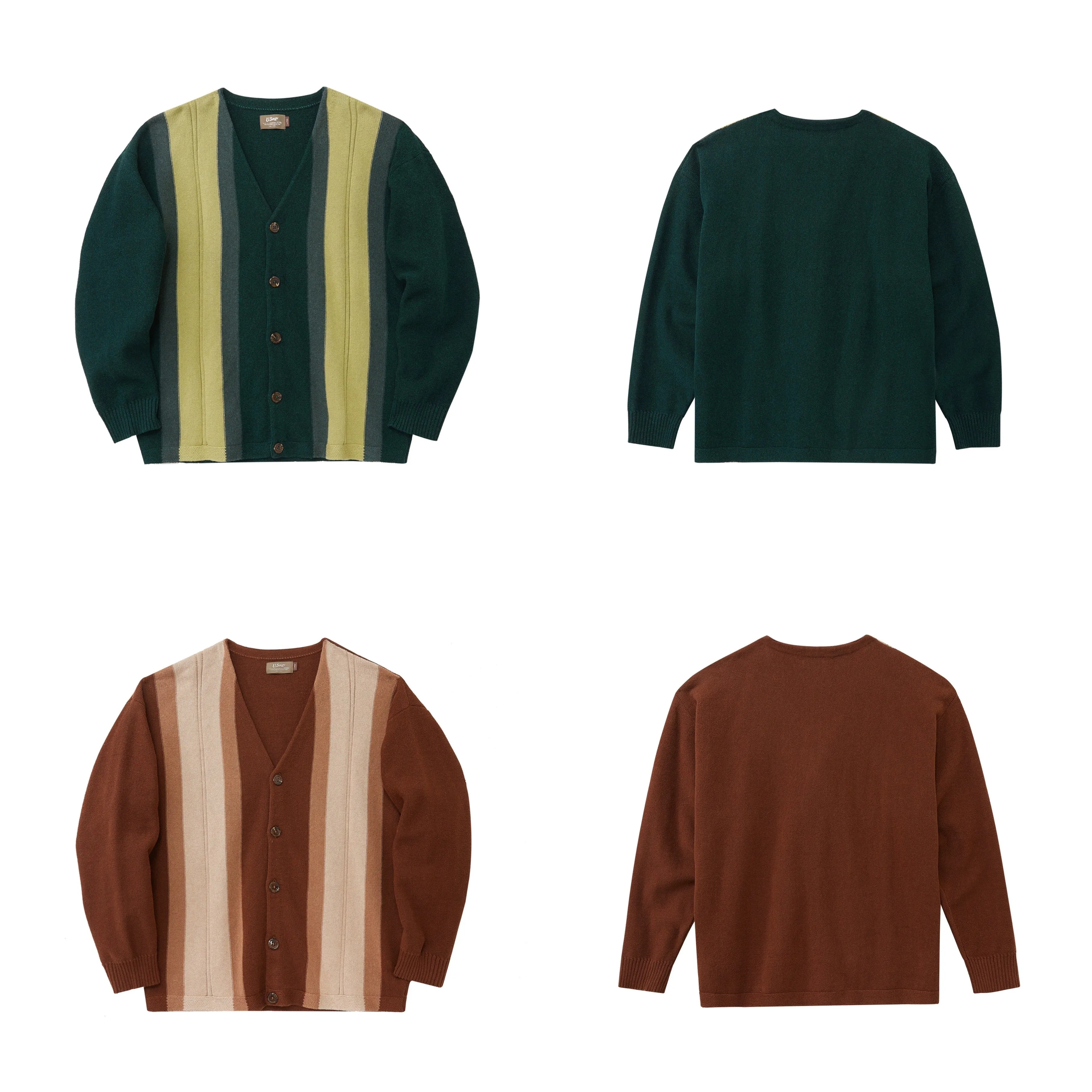 Gradient Striped Cardigan