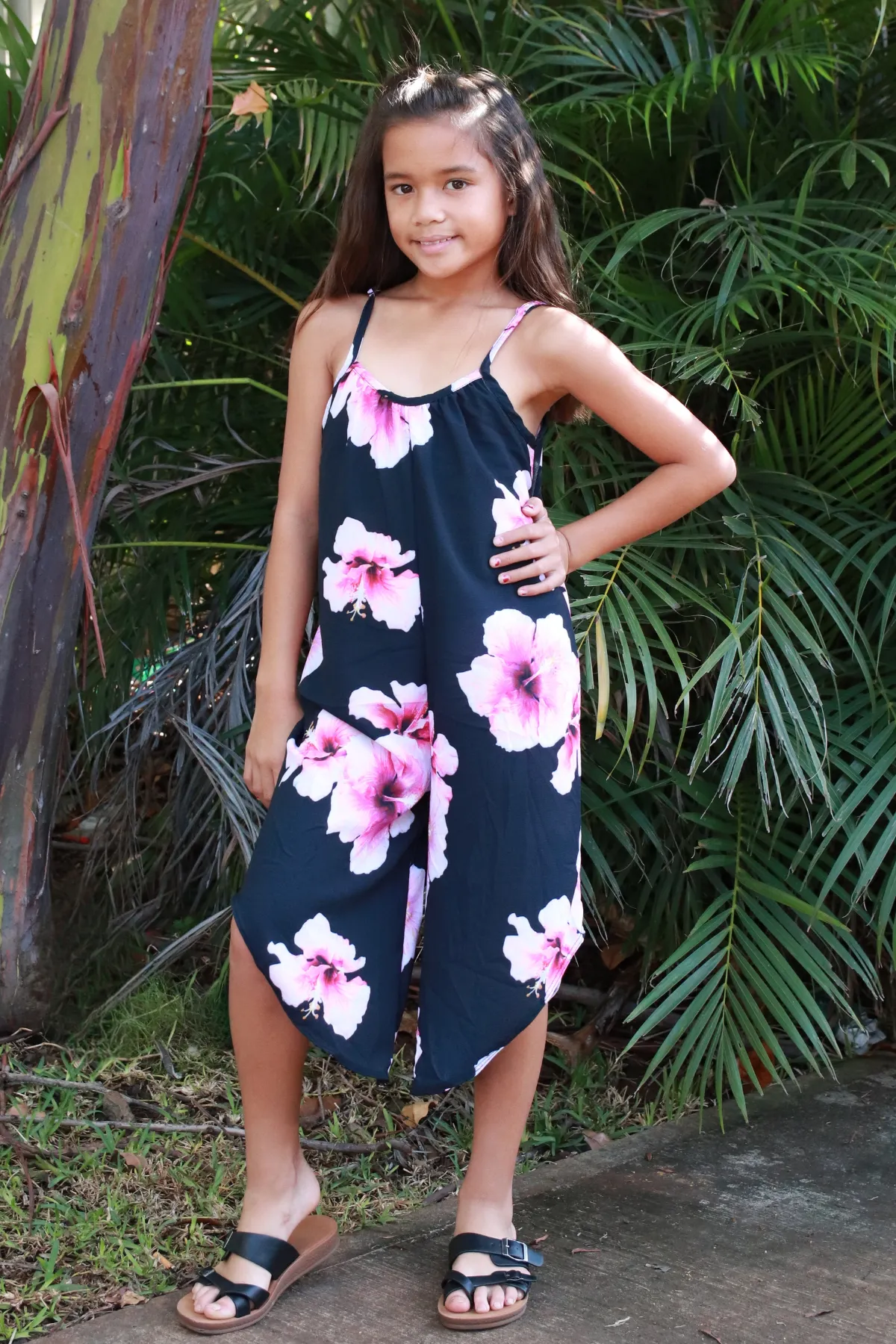 HIBISCUS NO WAIST JUMPSUIT | KIDS SIZE 4-6X