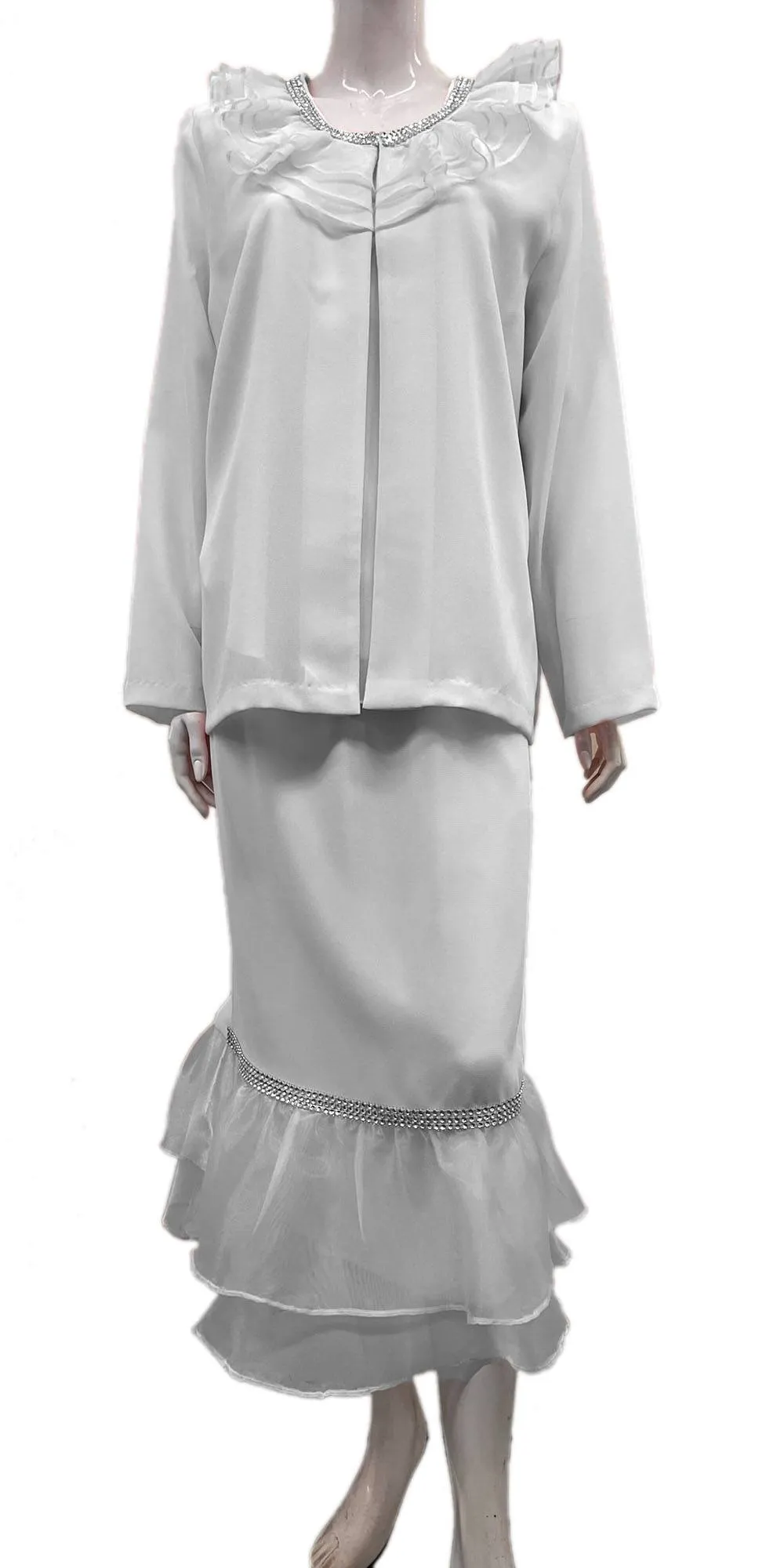 Hosanna Design 5521 Modest 3-Piece Tea Length Dress Set