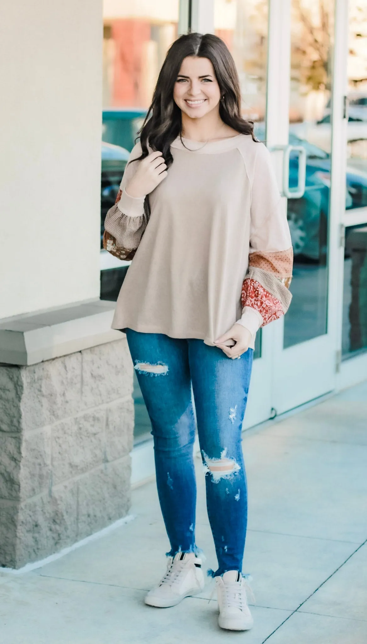 It's all in the Sleeves Detailed Top