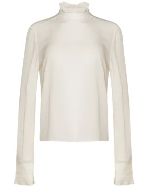 Ivory Plisse Collar Shirt