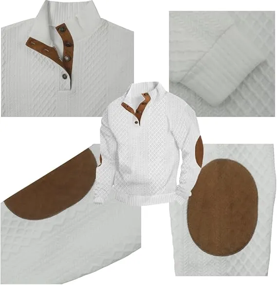 Jack | Casual Stand-Up Collar Jacquard Knit Pullover Sweatshirt