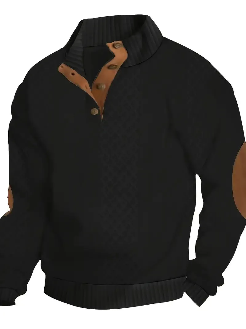Jack | Casual Stand-Up Collar Jacquard Knit Pullover Sweatshirt