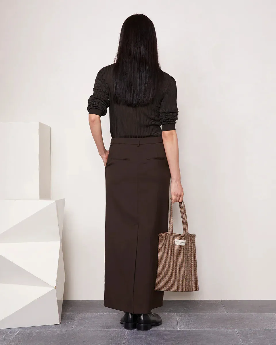 Jana Ribbed Polo Dark Coffee
