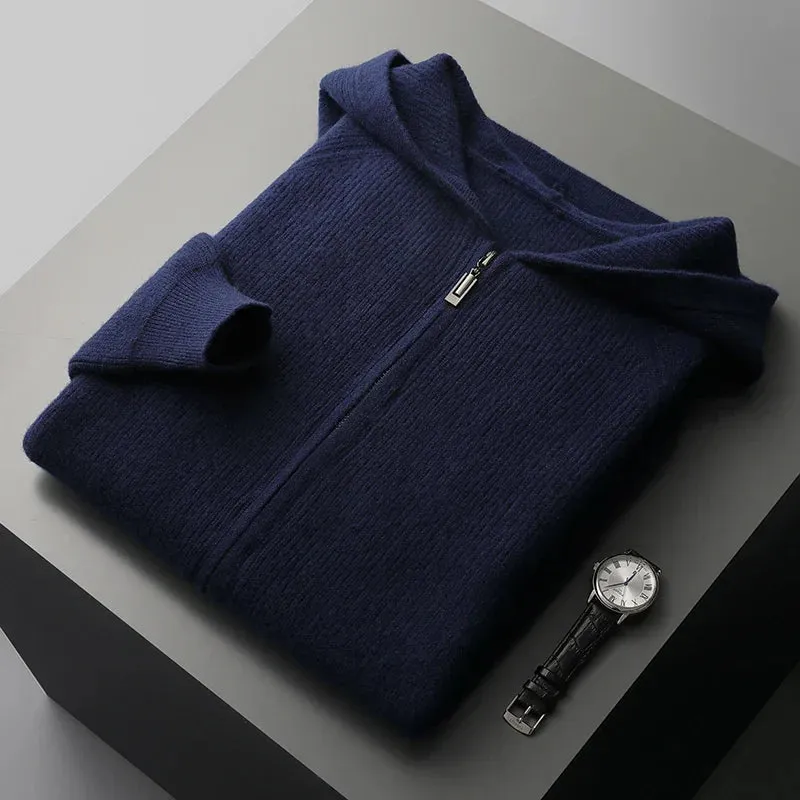 Jordin™ | Casual Fit Ribbed Cashmere Hoodie