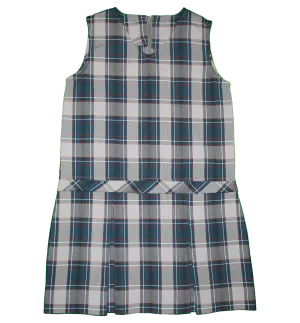 Jumper, Plaid #82 High V-Neck Kick Pleat