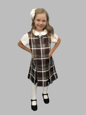 Jumper Plaid #91 Round Neck Kick Pleat