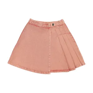 KIN & KIN PINK DENIM SIDE PLEAT SKIRT