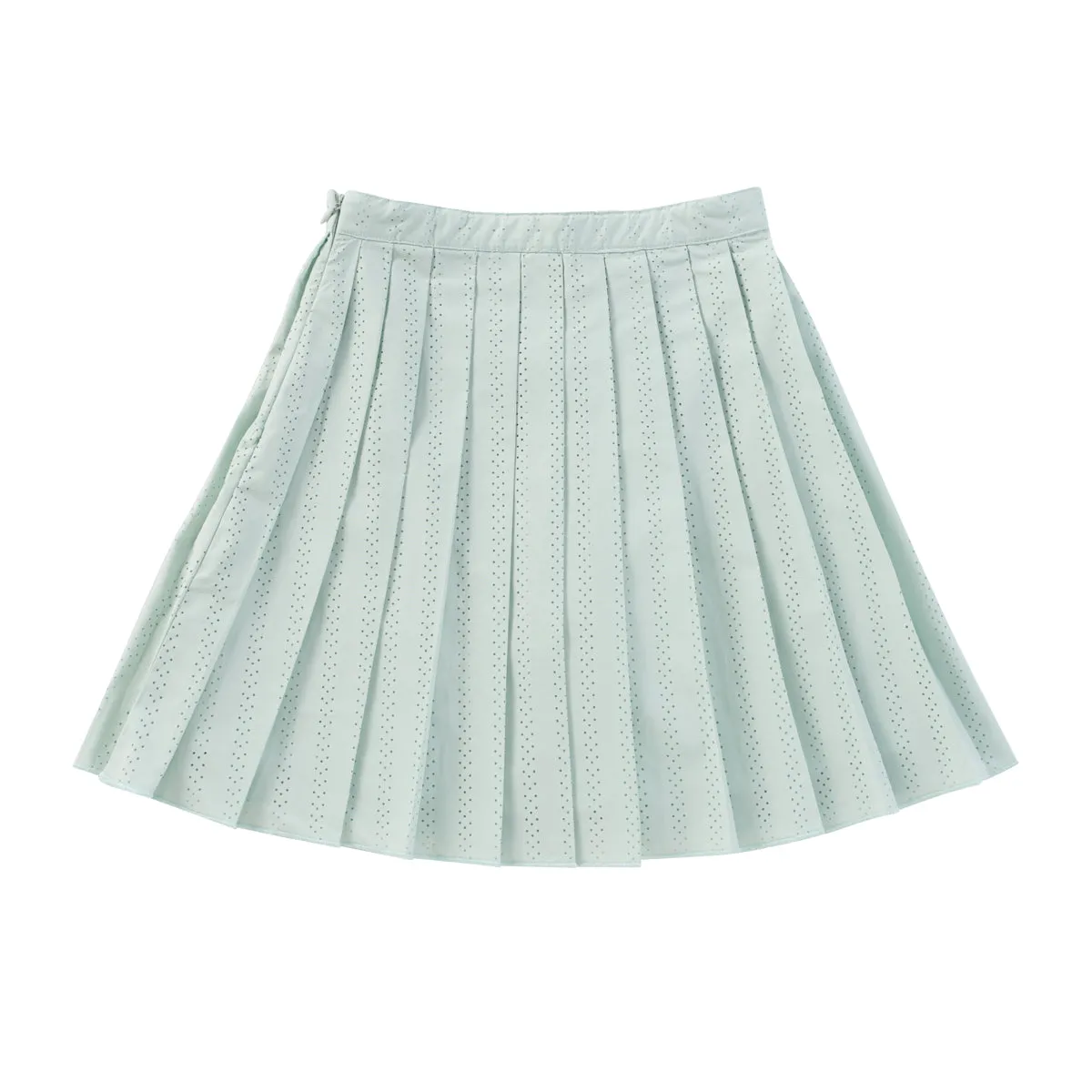 Kipp Sage Lasercut Pleat Skirt