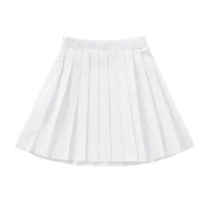 Kipp White Lasercut Pleat Skirt