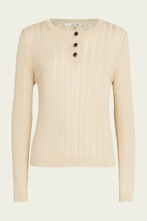 Laddered Rib in Henley Cream