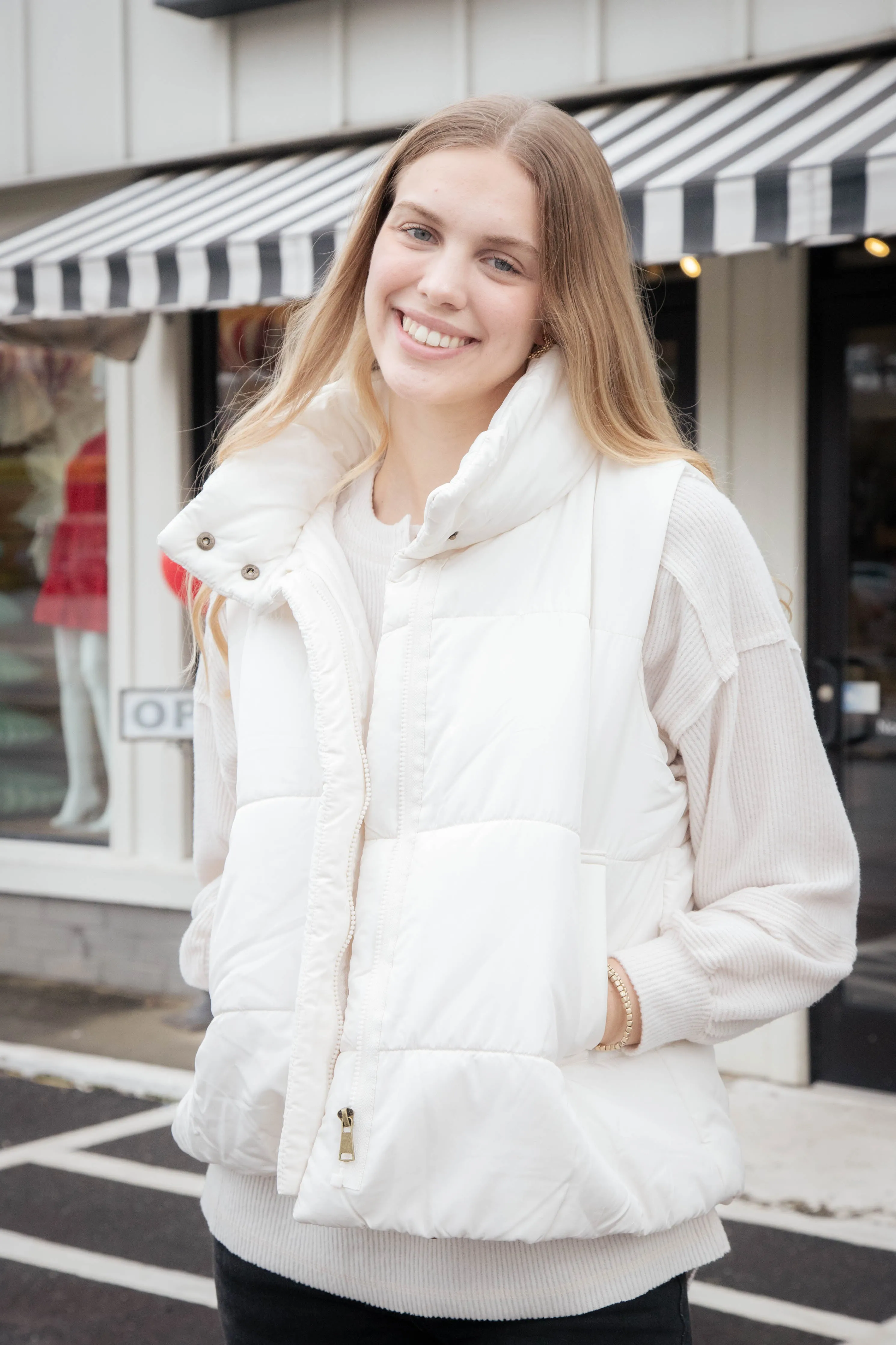 Laura Ribbed Melange Hacci Sweater, Sand Beige