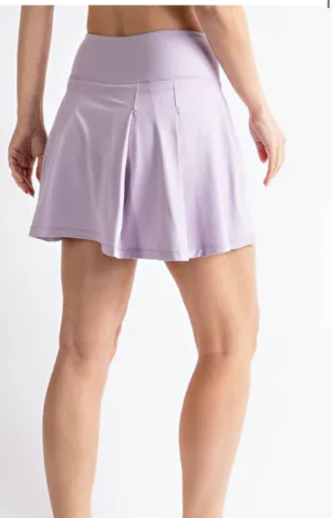 LAVENDER BUTTER YOGA HIGH WAIST PLEAT SKORT