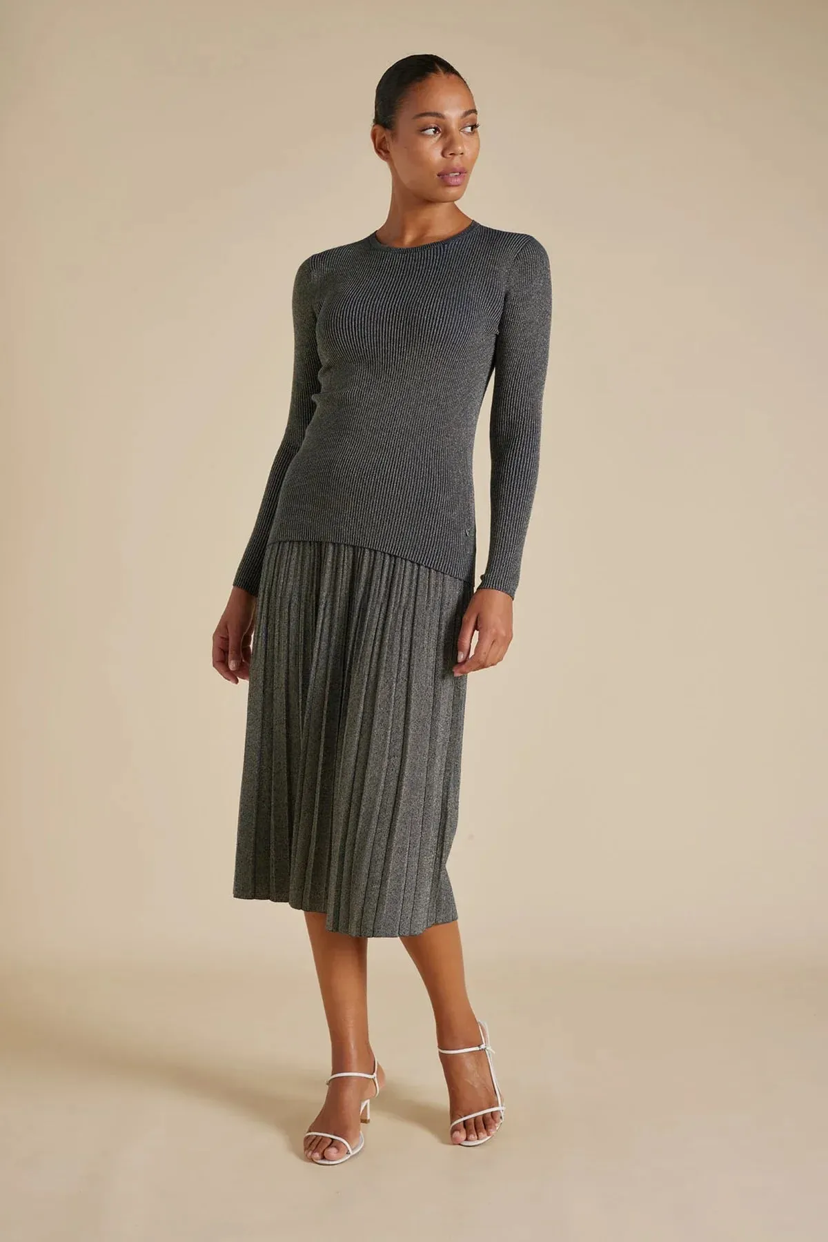 Lexie Skirt Lurex - Navy