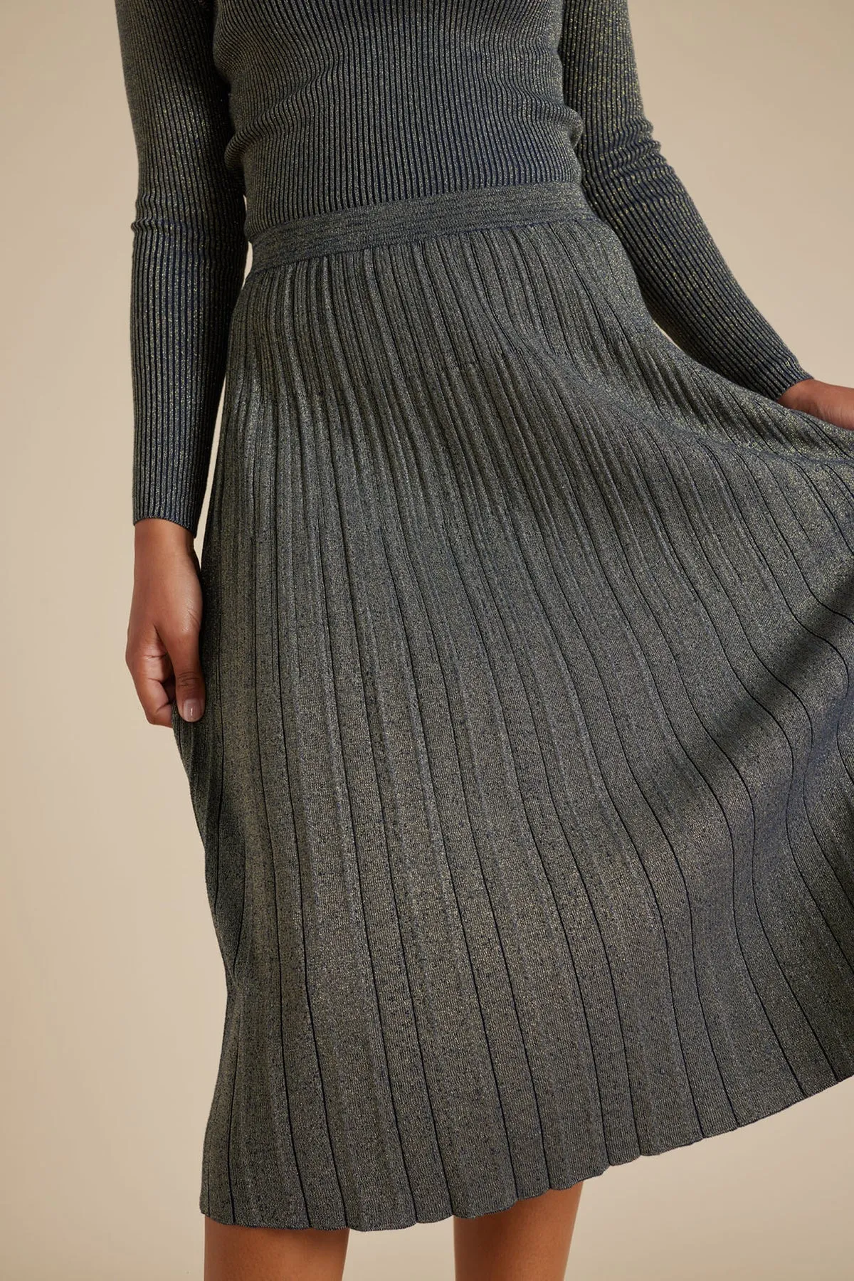 Lexie Skirt Lurex - Navy