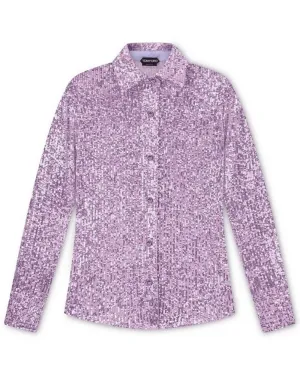 Lilac All Over Sequin Shirt