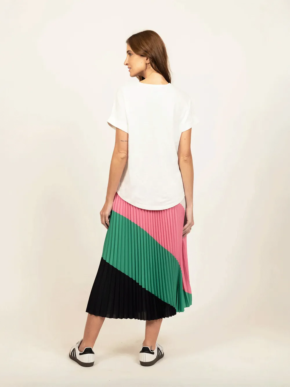 Lilian Pleat Skirt - SPRING MULTI