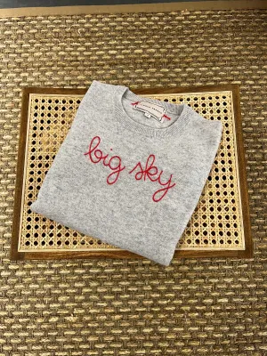 Lingua Franca Big Sky Crewneck Cashmere Sweater