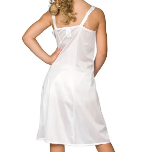 Little Girls White Tea Length Nylon Slip (I.C. Collections)