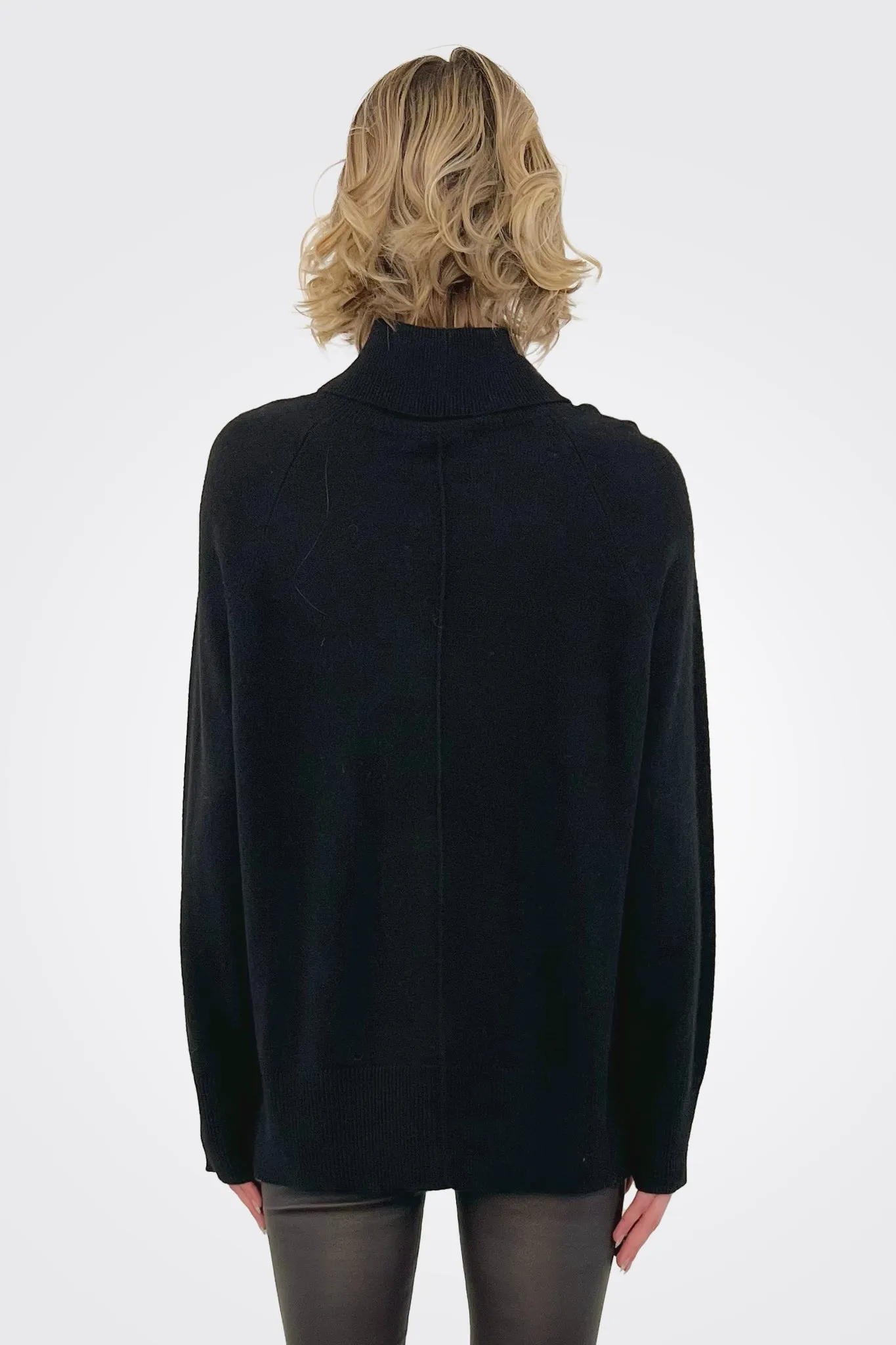 Live In Cashmere Turtleneck - Ebony