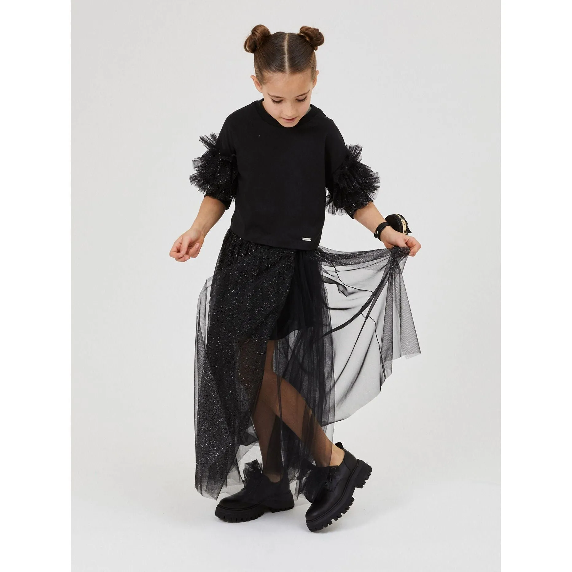 Long Lurex Knit Skirt
