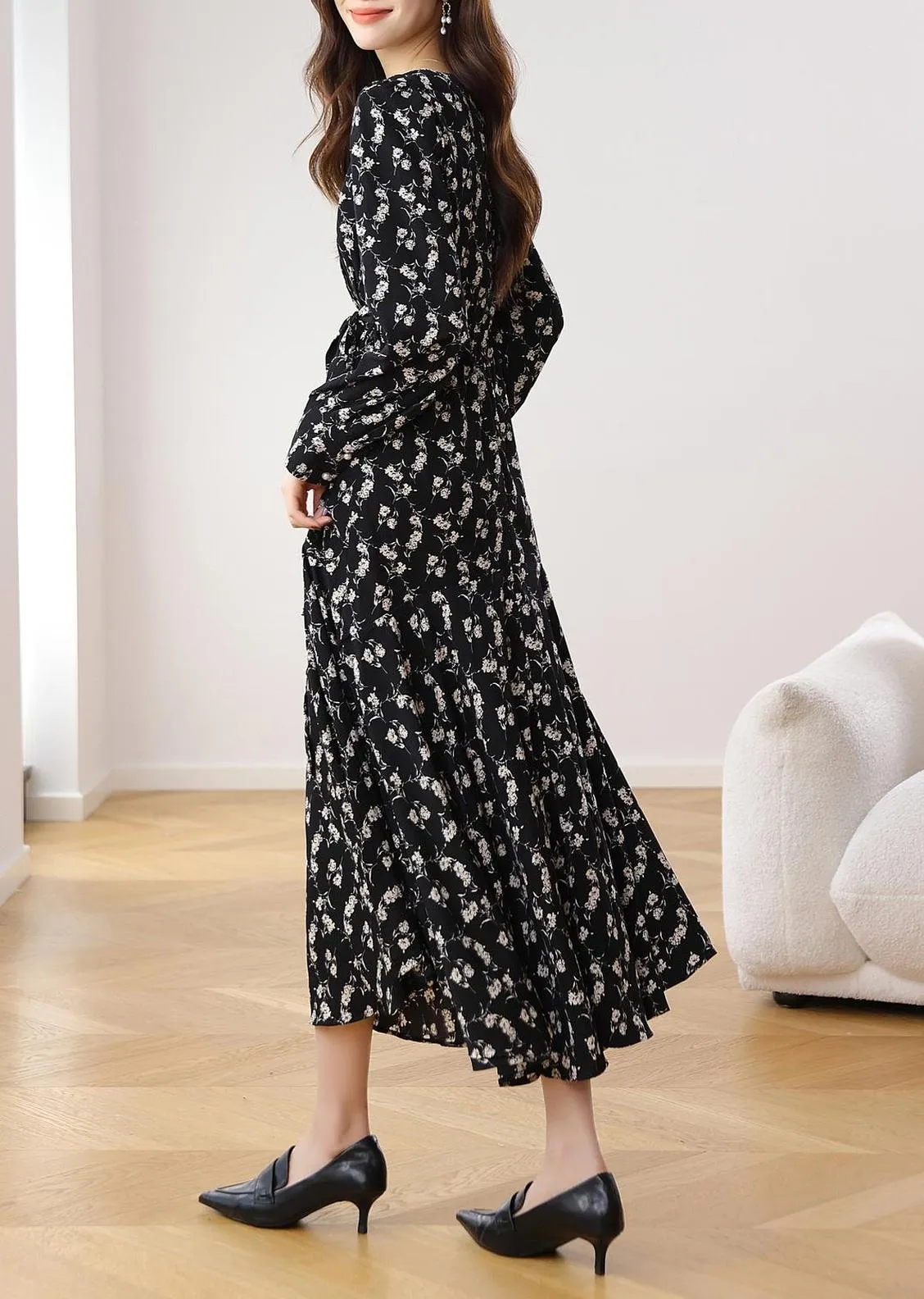 Long Sleeve A-Line Dress for a Comfortable Fit