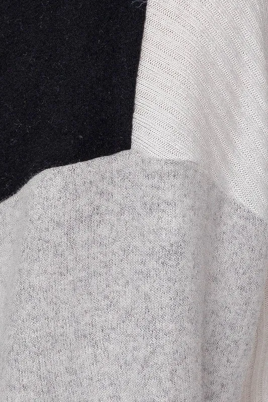 LONG SLEEVE CONTRAST TOP, Le Lis
