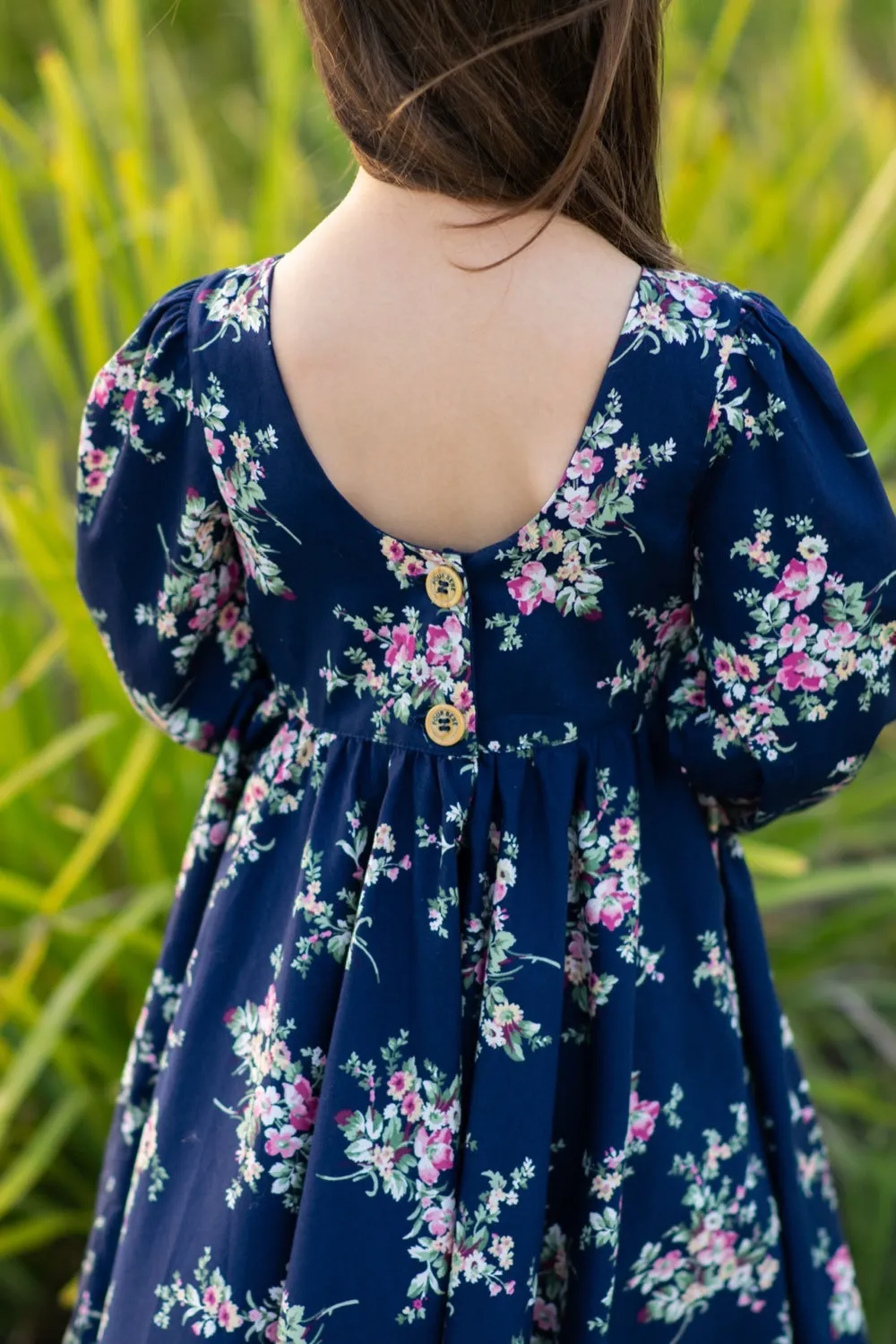Long Sleeve Twirling Tea Party Dress - Blossom Lane