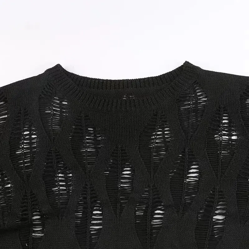 Long Sleeved Ripped Gothic Top