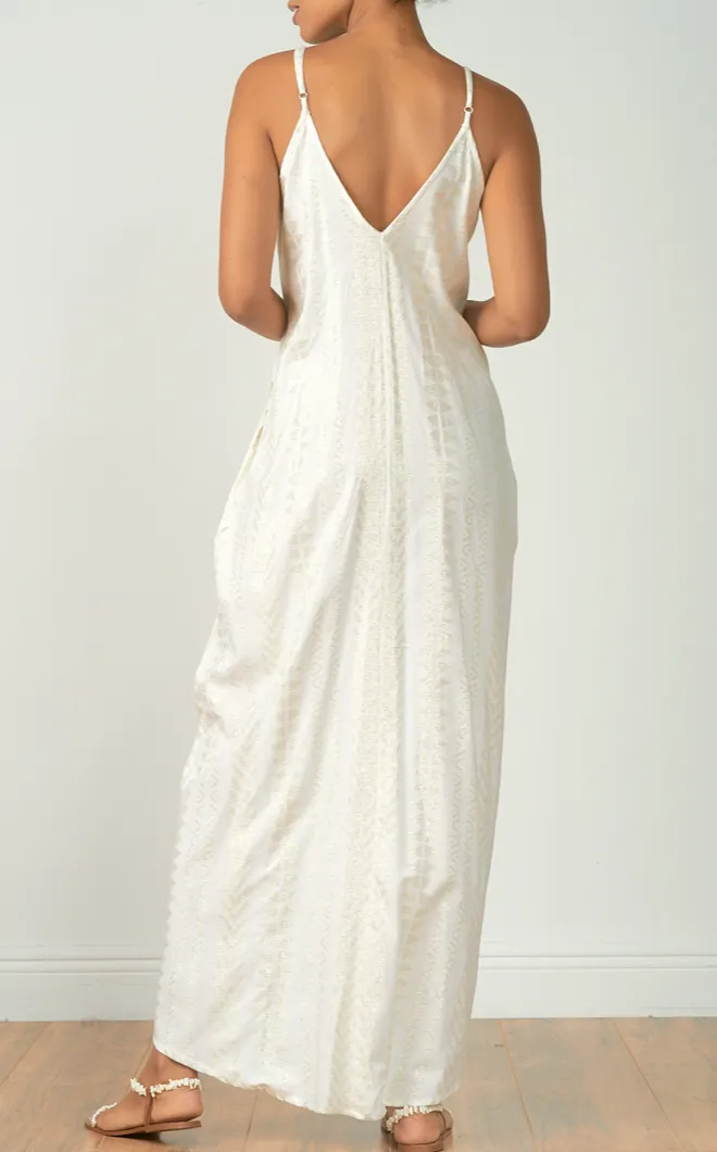 Lurex Spaghetti Strap Maxi Dress