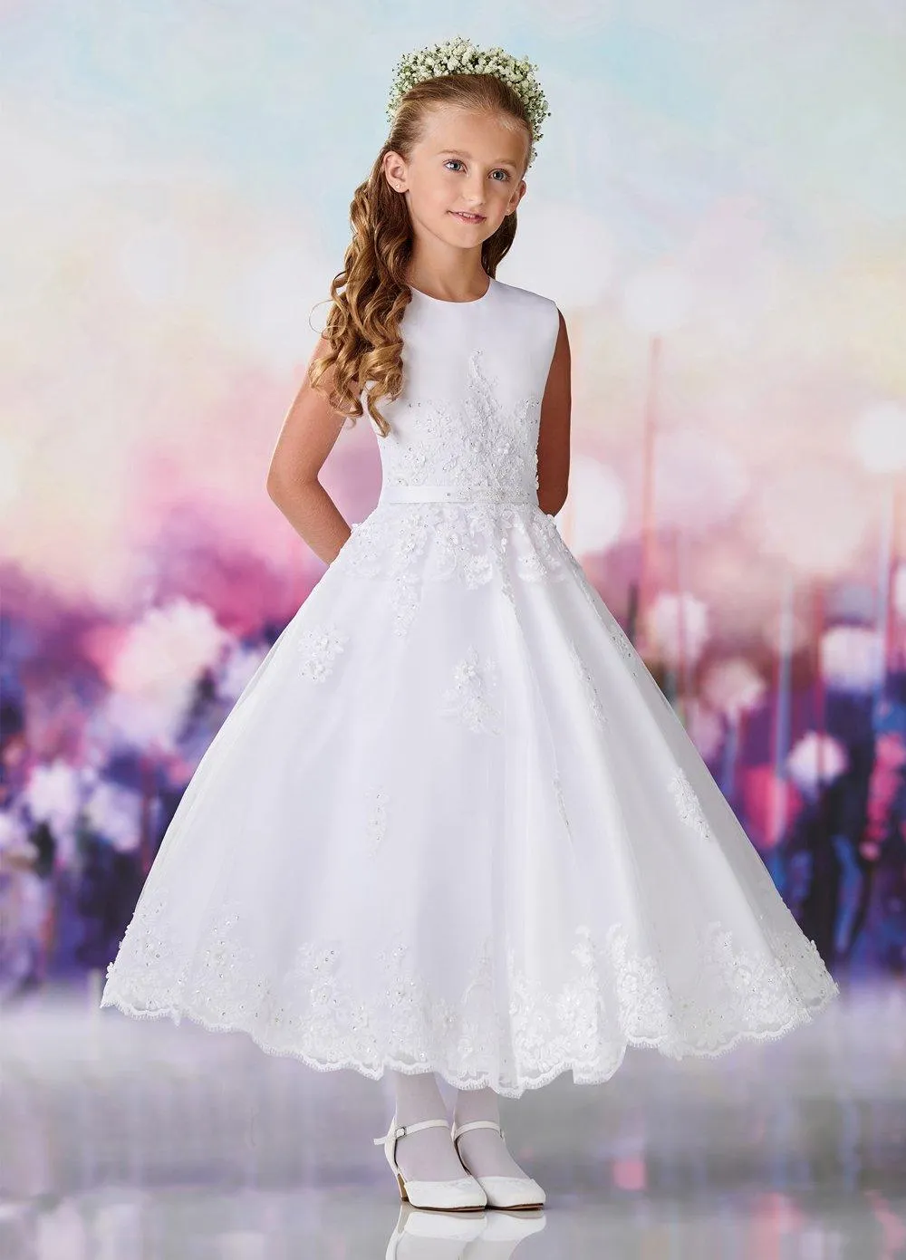 Macis Design A-Line Toddler Dress - White 119377