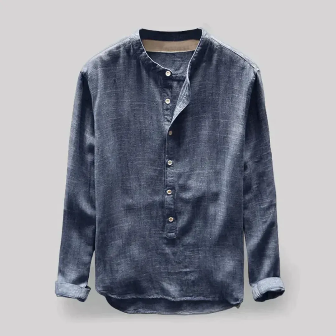 Men's Casual Long Sleeve Shirt | Henley