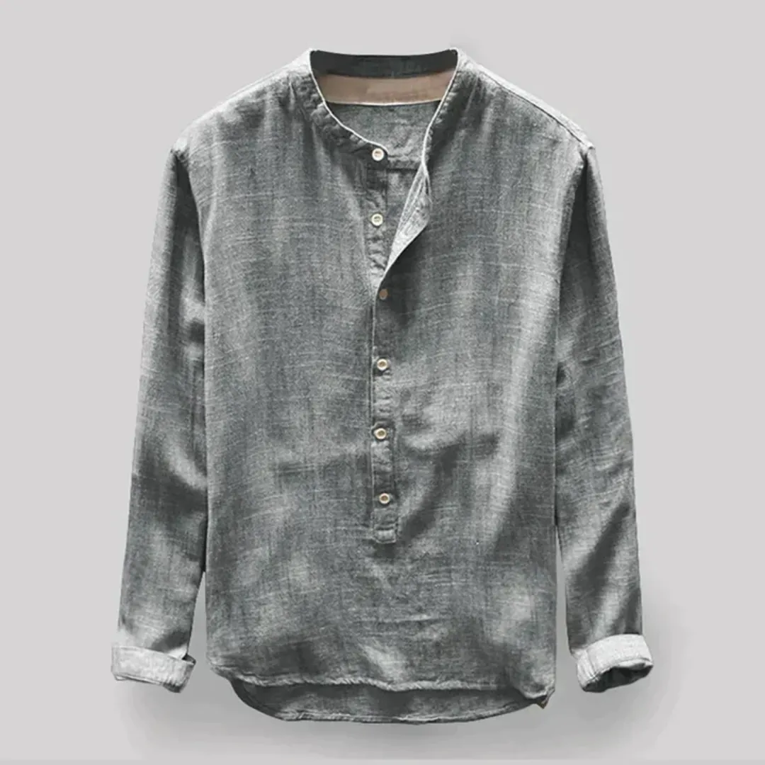 Men's Casual Long Sleeve Shirt | Henley