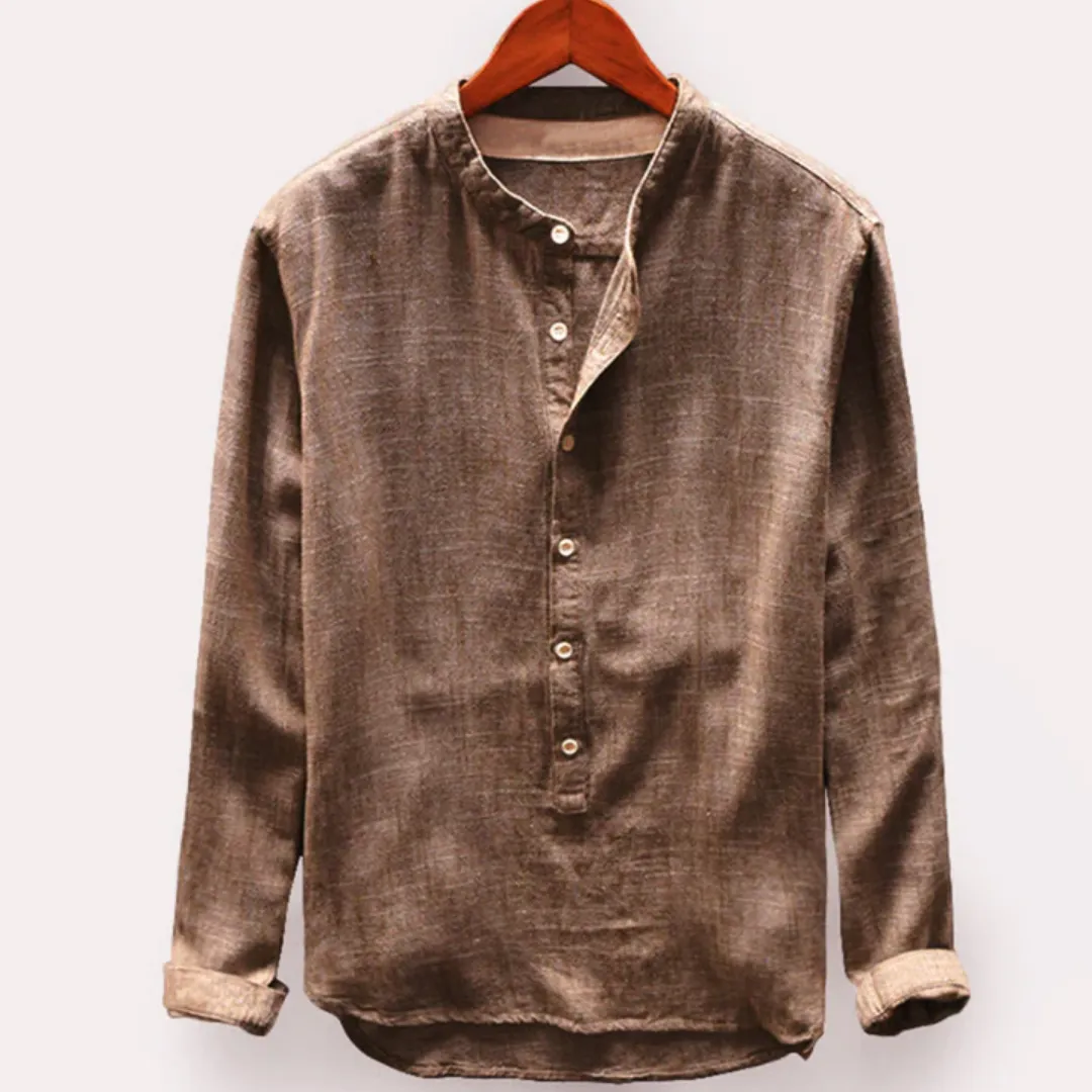 Men's Casual Long Sleeve Shirt | Henley