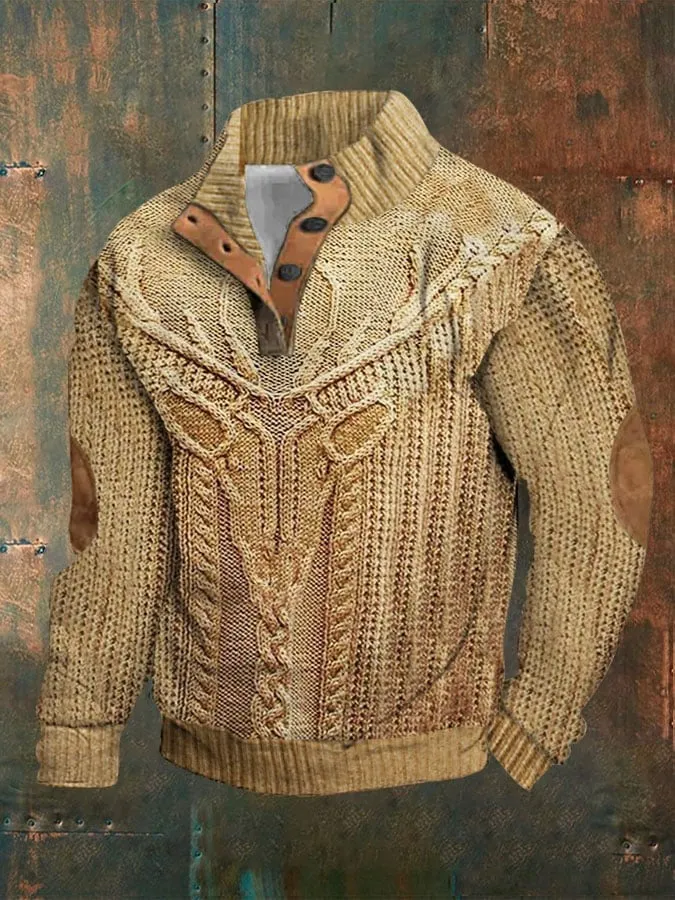 Men's Stylish Henley Sweater