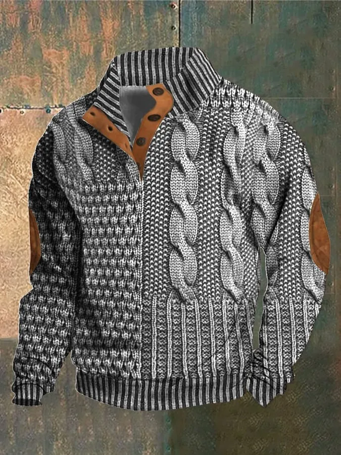 Men's Stylish Henley Sweater