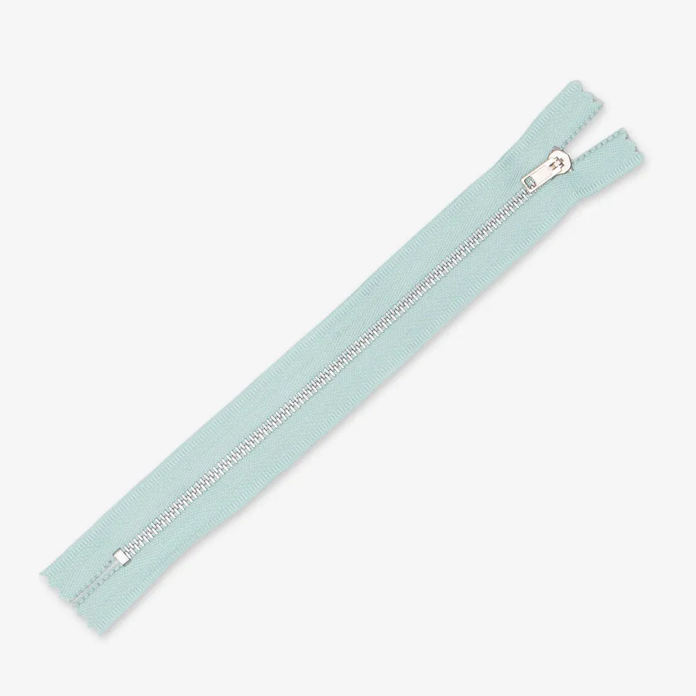 Metal Trouser Zips Tea/Duck Egg - 20cm