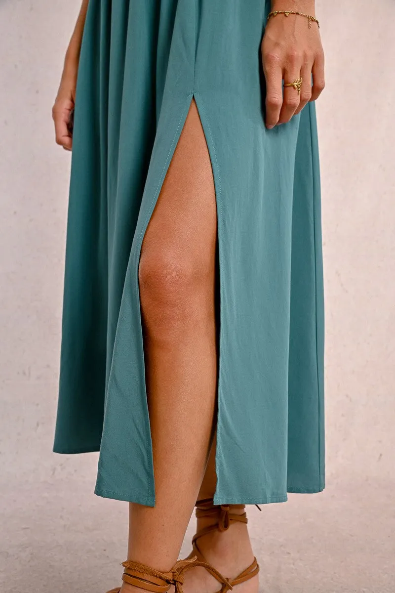 MID-LENGTH DRESS, SLIT