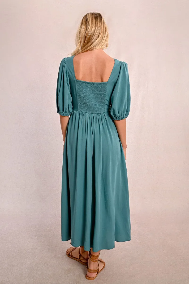 MID-LENGTH DRESS, SLIT