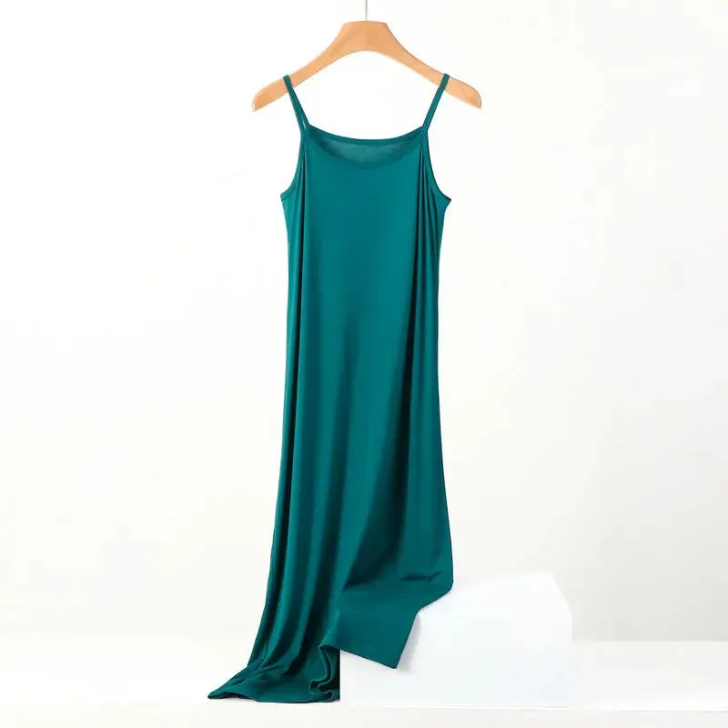 Modal Dress Spaghetti strap bottoming dresses Halter sundress Camisoles slips Inner Petticoat